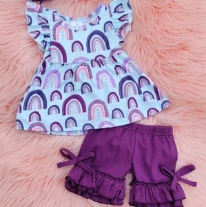Rainbow shorts set